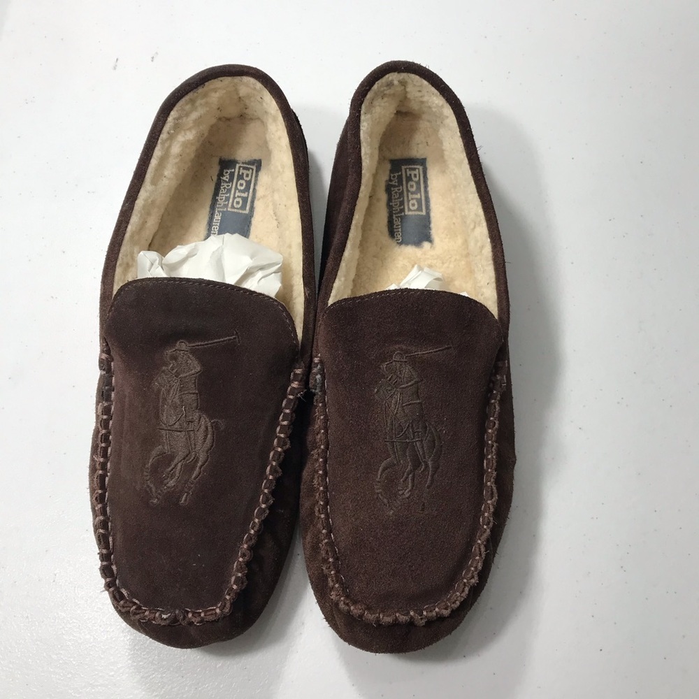 Polo by Ralph Lauren Dark Brown Suede Loafers SB-01